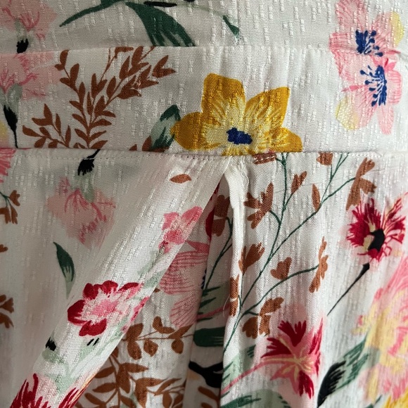 GB Floral V-Neck Romper Maxi Dress L - Picture 8 of 16